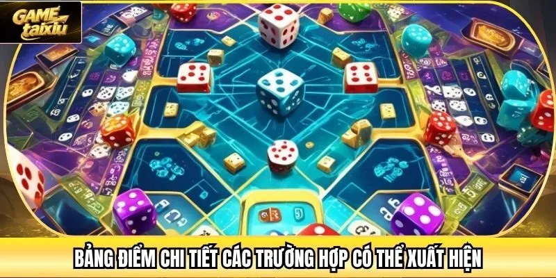 Bảng điểm chi tiết các trường hợp có thể xuất hiện