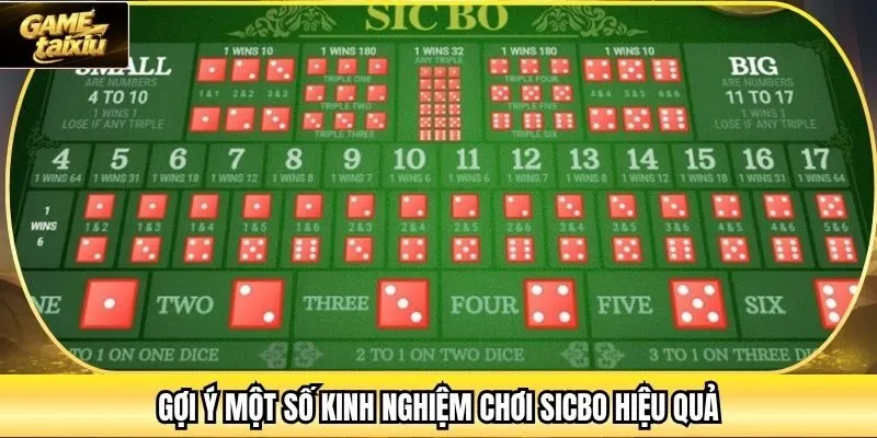 Gợi ý một số kinh nghiệm chơi sicbo hiệu quả