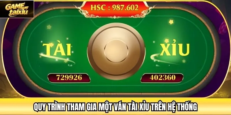 Quy trình tham gia một ván Tài Xỉu trên hệ thống